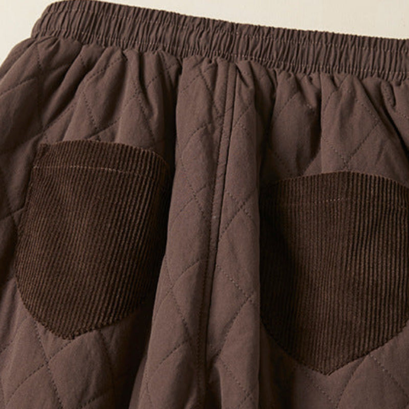 Cozy Quilted Relaxed Fit Ankle Pants for Women-MODAUTLET