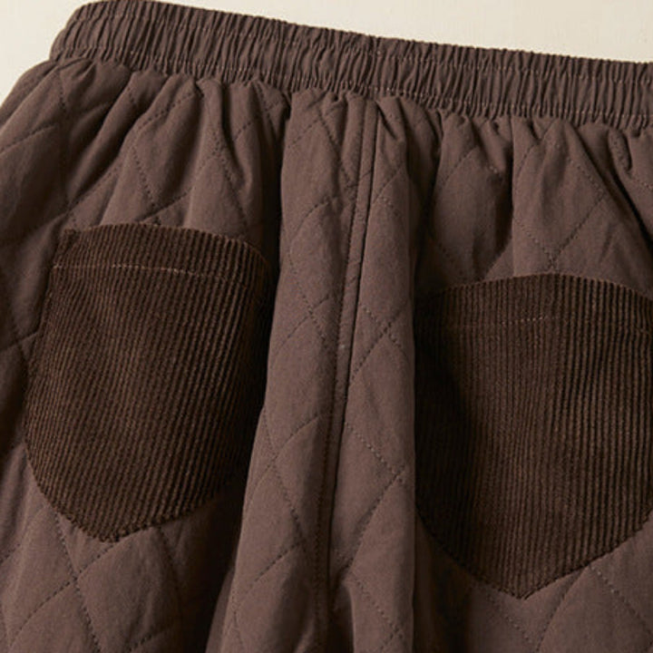 Cozy Quilted Relaxed Fit Ankle Pants for Women-MODAUTLET