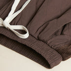 Cozy Quilted Relaxed Fit Ankle Pants for Women