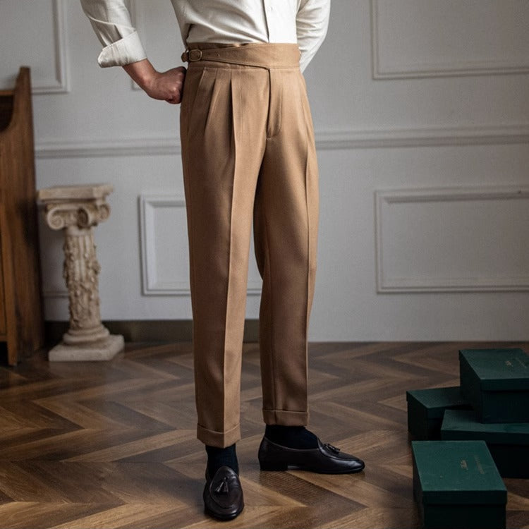 Men's Pleated Trousers - Stylish and Comfortable Fit-MODAUTLET
