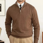 Half-Zip Sweater for Men Brown