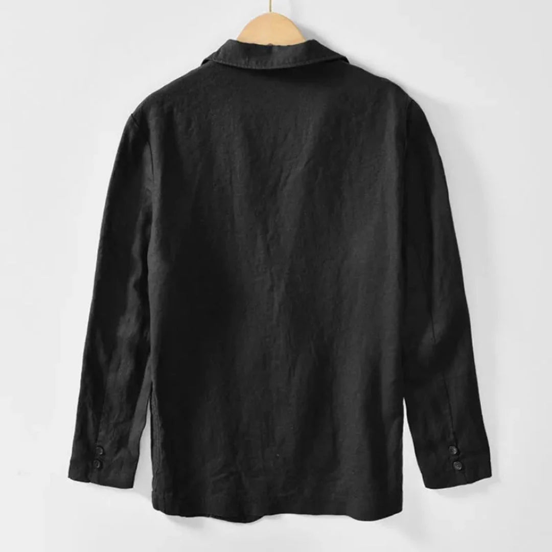 Casual Linen Blazer for Effortless Style-MODAUTLET