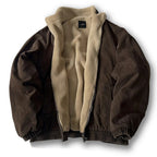 Men's Fleece-Lined Padded Jacket Brown