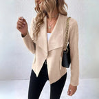 Chic Draped Open-Front Jacket