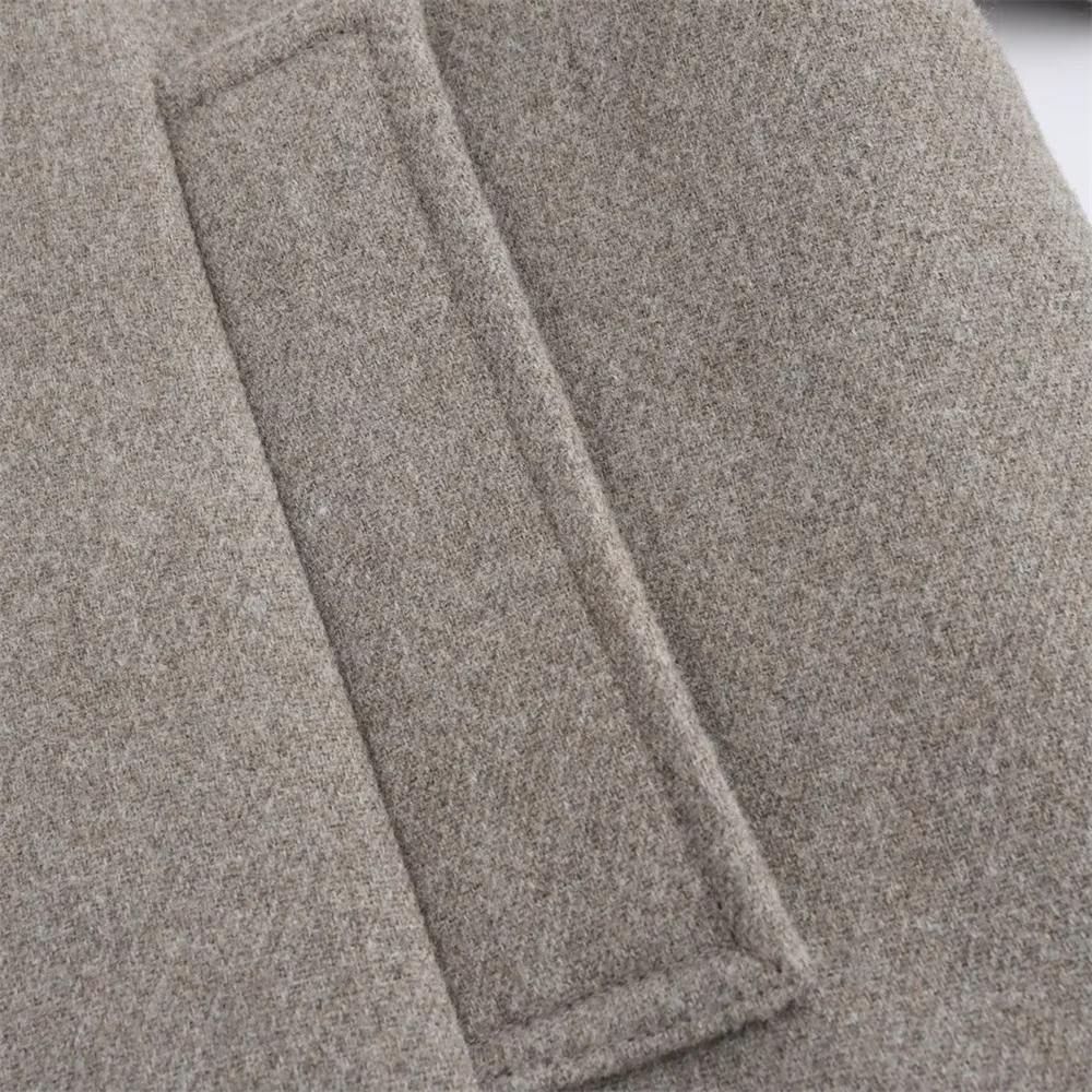 Double-Breasted Wool-Collar Women's Coat – Stylish Autumn Essential