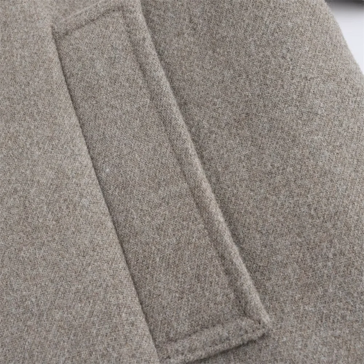Double-Breasted Wool-Collar Women's Coat – Stylish Autumn Essential