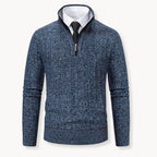 Men's Quarter-Zip Sweater Blue