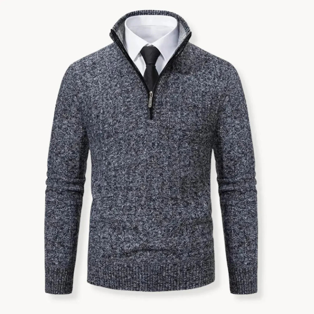 Men's Quarter-Zip Sweater Dark Gray