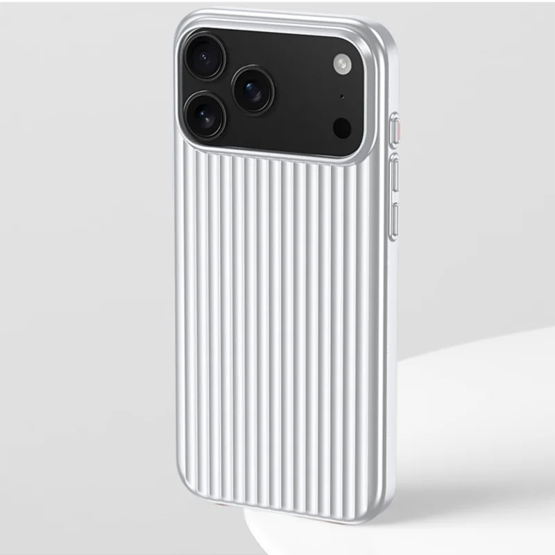 Durable Titanium Phone Case - Sleek Skyline Design Titanium Silver