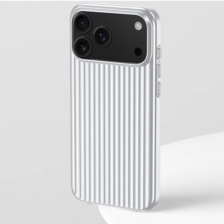 Durable Titanium Phone Case - Sleek Skyline Design Titanium Silver
