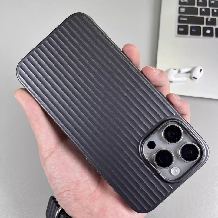 Durable Titanium Phone Case - Sleek Skyline Design Titanium Black