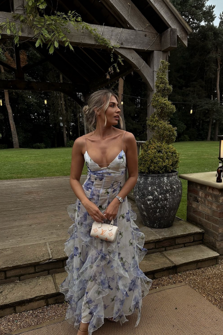 Taylor | Vestido Maxi Floral de Verão com Recortes para Mulher