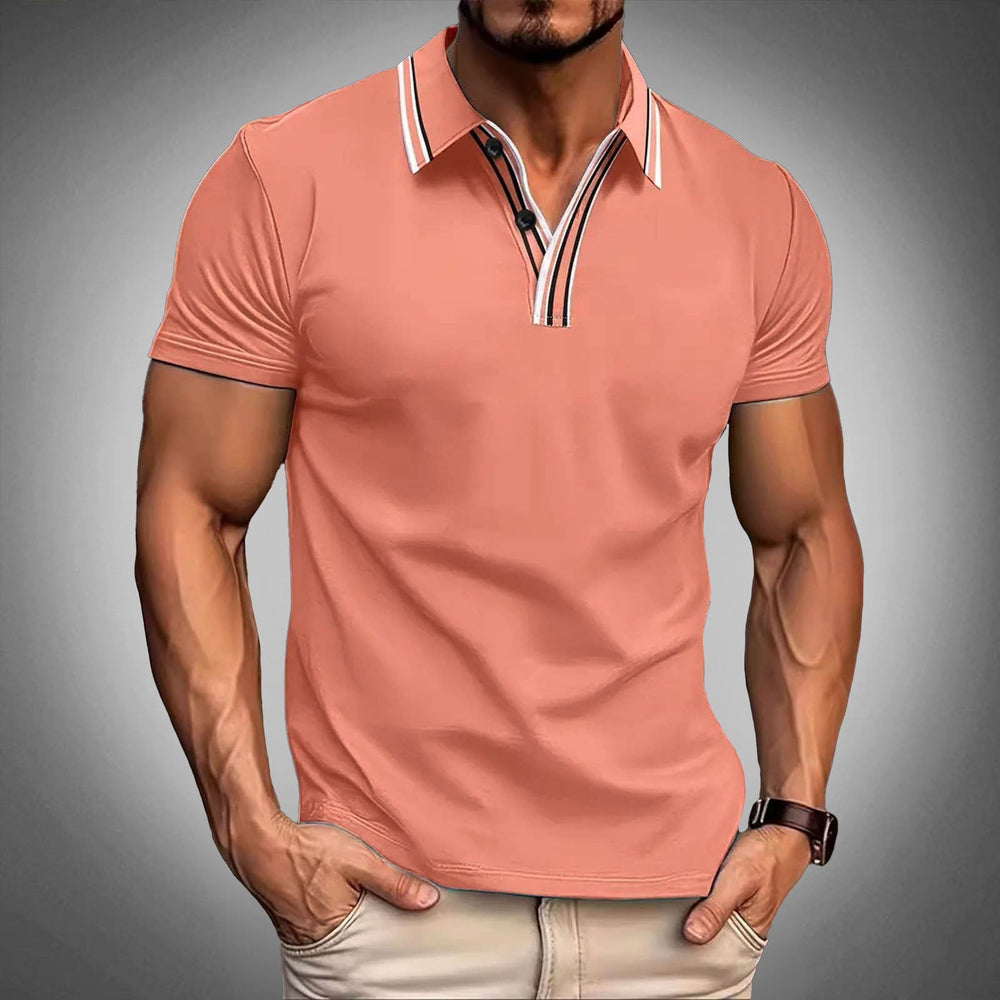 Edward | Men's Contrast Trim Polo Shirt-MODAUTLET