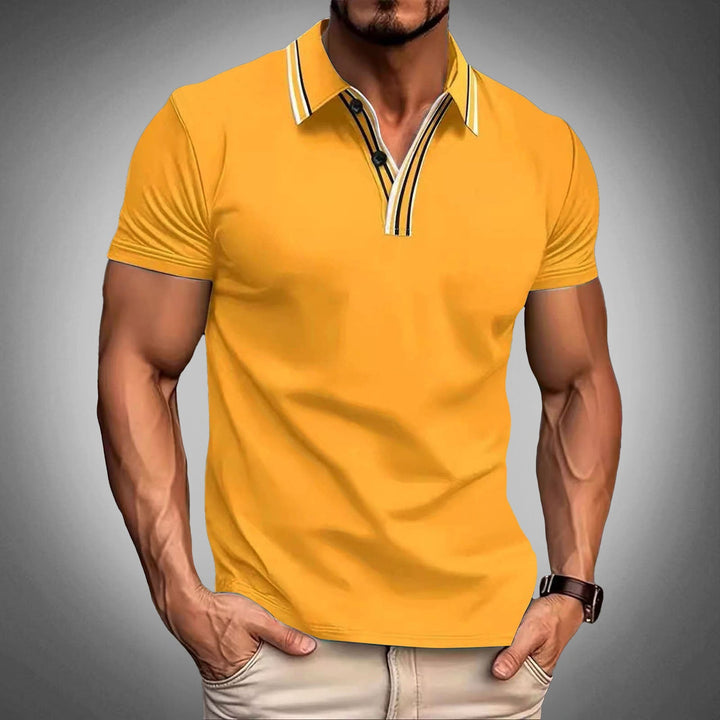 Edward | Men's Contrast Trim Polo Shirt-MODAUTLET
