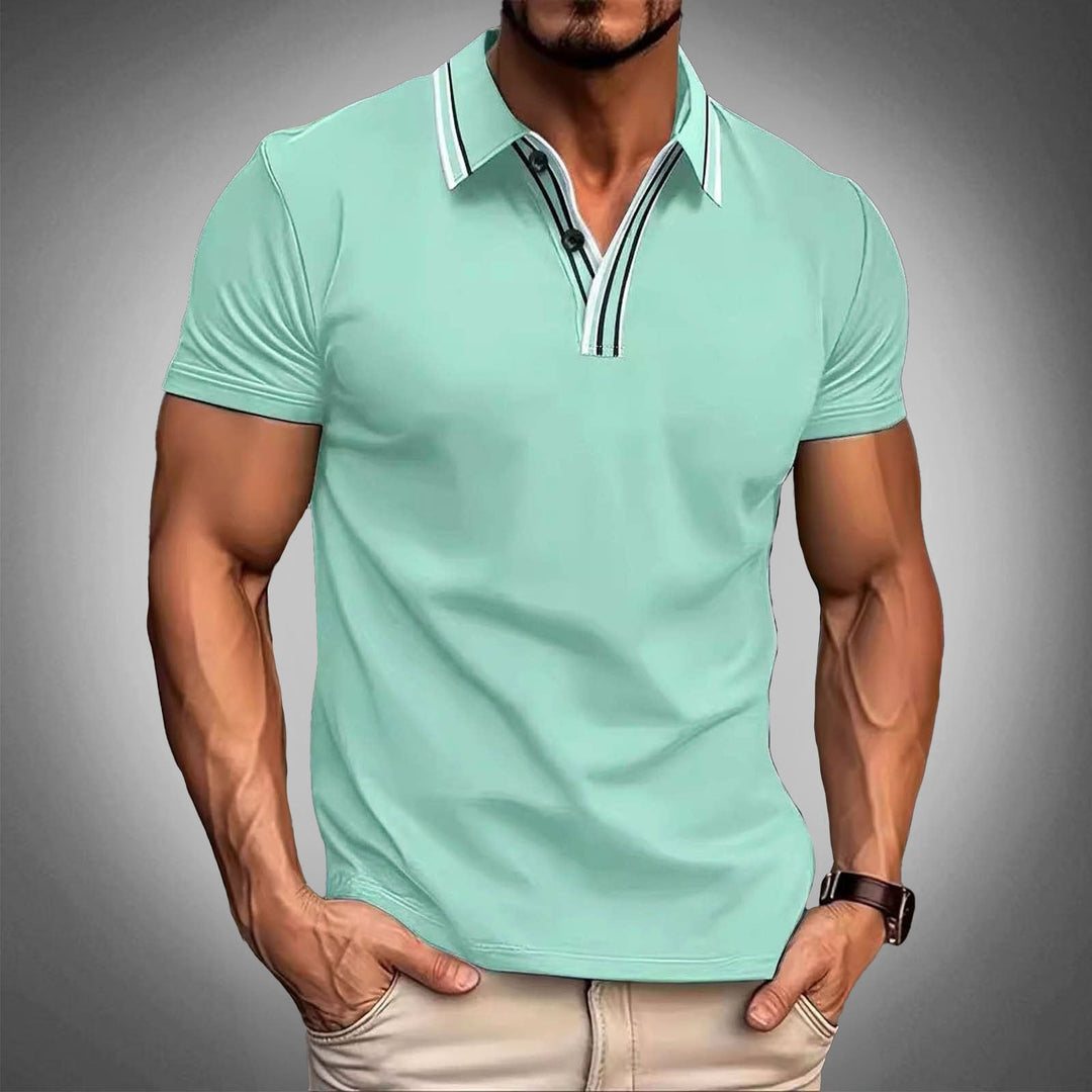 Edward | Men's Contrast Trim Polo Shirt-MODAUTLET