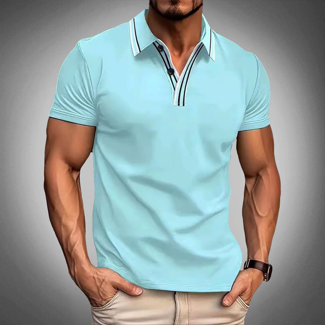 Edward | Men's Contrast Trim Polo Shirt-MODAUTLET