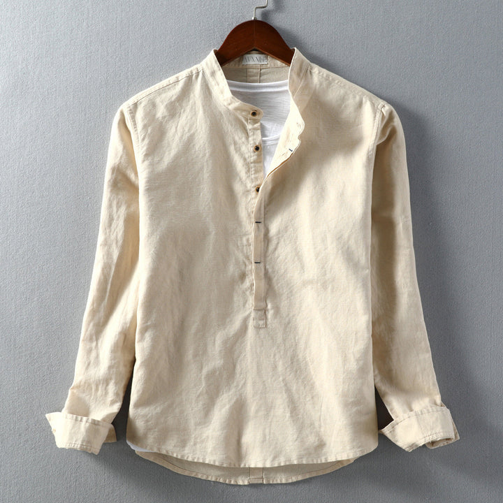 Edward | Men's Long Sleeve Stand Collar Shirt-MODAUTLET