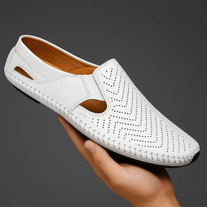 Edward | Men's Perforated Slip-On Shoes-MODAUTLET