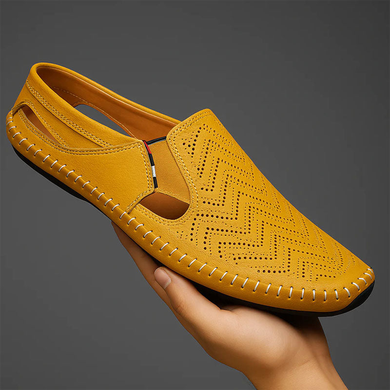 Edward | Men's Perforated Slip-On Shoes-MODAUTLET