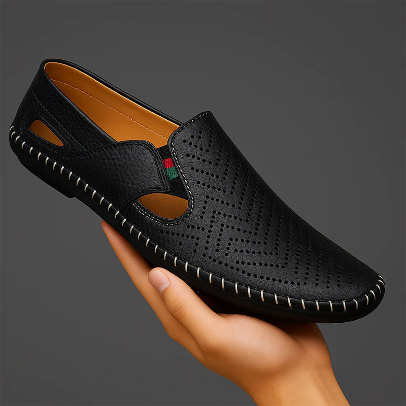 Edward | Men's Perforated Slip-On Shoes-MODAUTLET