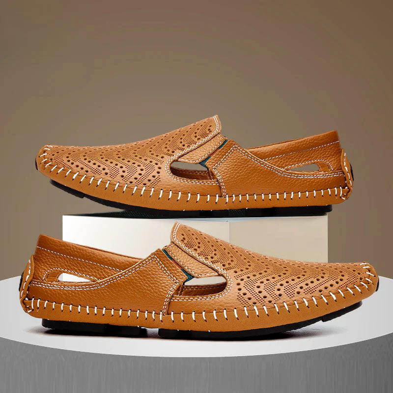 Edward | Men's Perforated Slip-On Shoes-MODAUTLET