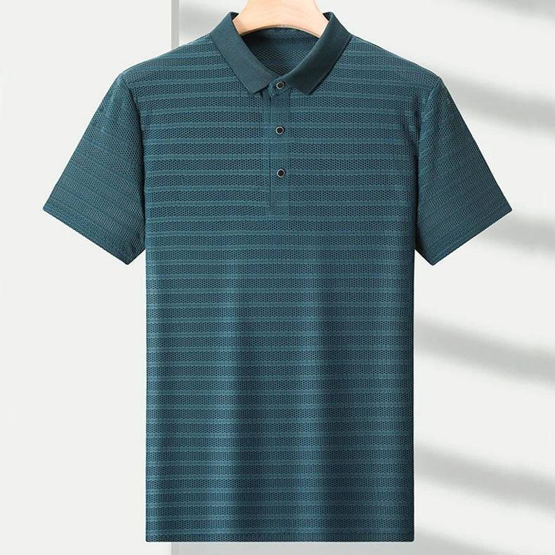 Edward | Men's Striped Pattern Polo Shirt-MODAUTLET