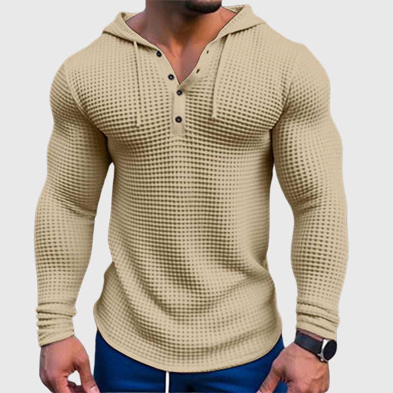 Edward Stone | Men's Long Sleeve Waffle Knit Hoodie