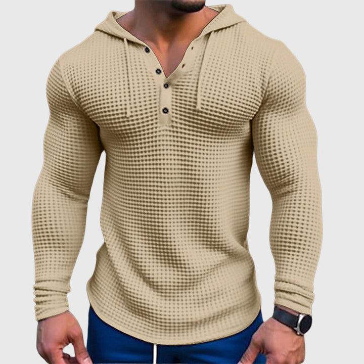 Edward Stone | Men's Long Sleeve Waffle Knit Hoodie