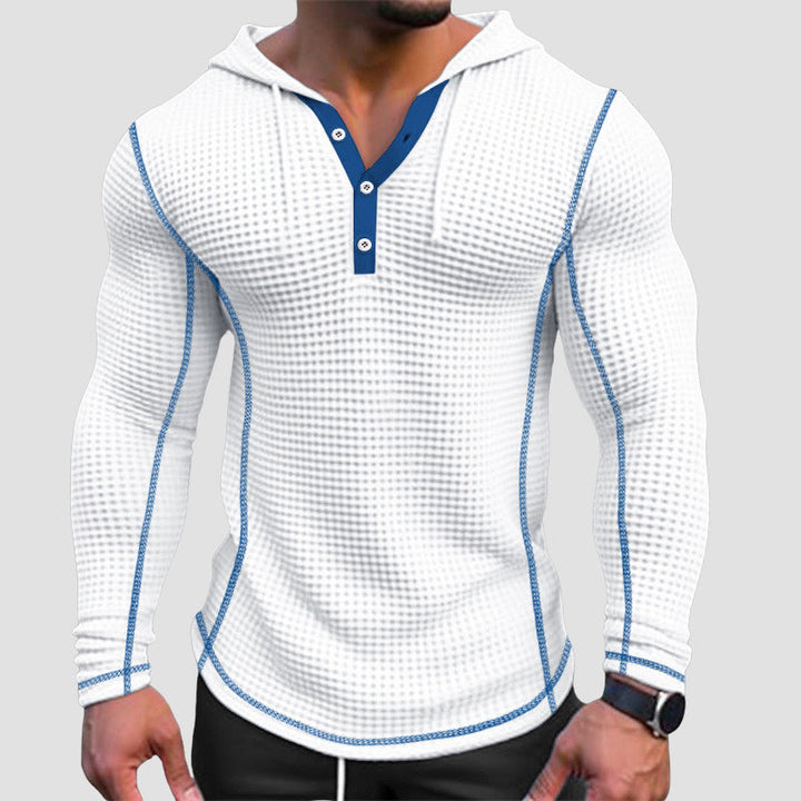 Edward Stone | Men's Long Sleeve Waffle Knit Hoodie
