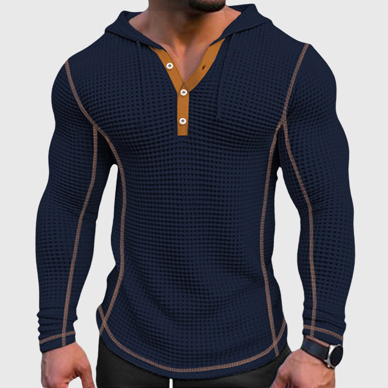 Edward Stone | Men's Long Sleeve Waffle Knit Hoodie