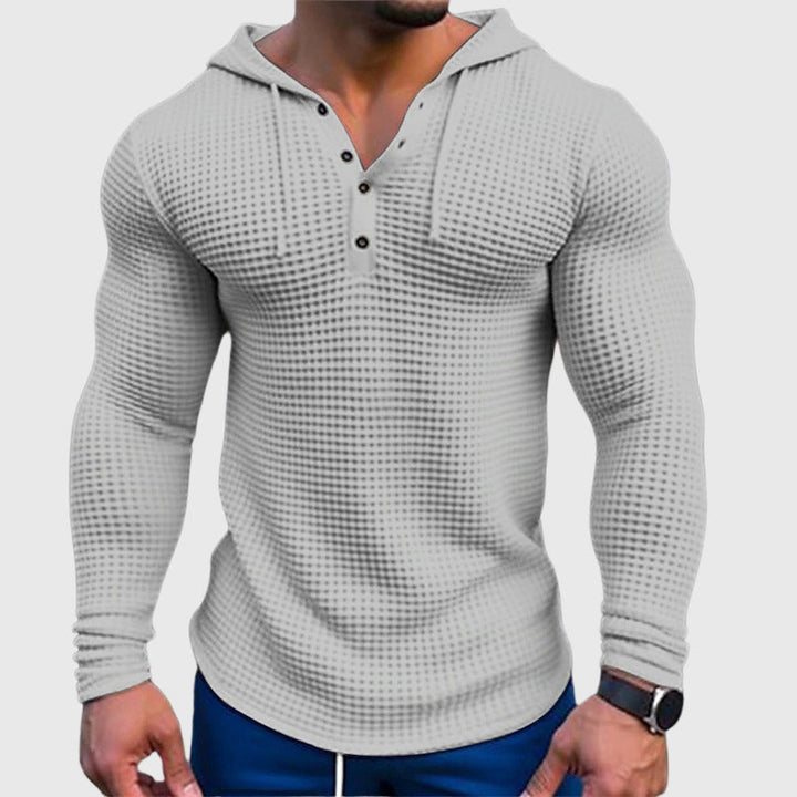Edward Stone | Men's Long Sleeve Waffle Knit Hoodie