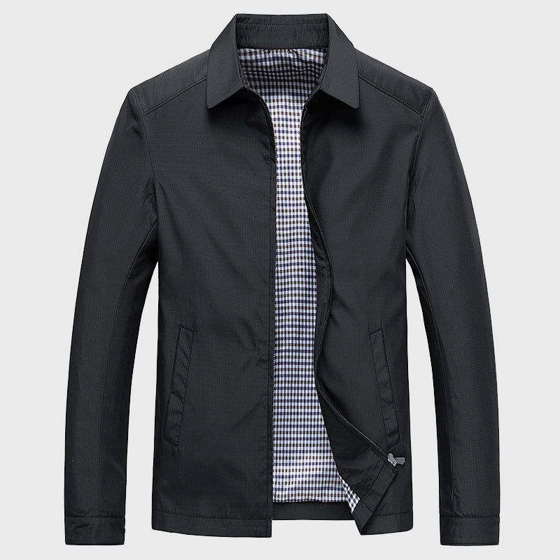 Men's Casual Zip-Up Collar Jacket