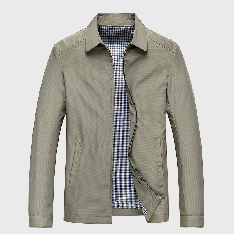 Men's Casual Zip-Up Collar Jacket