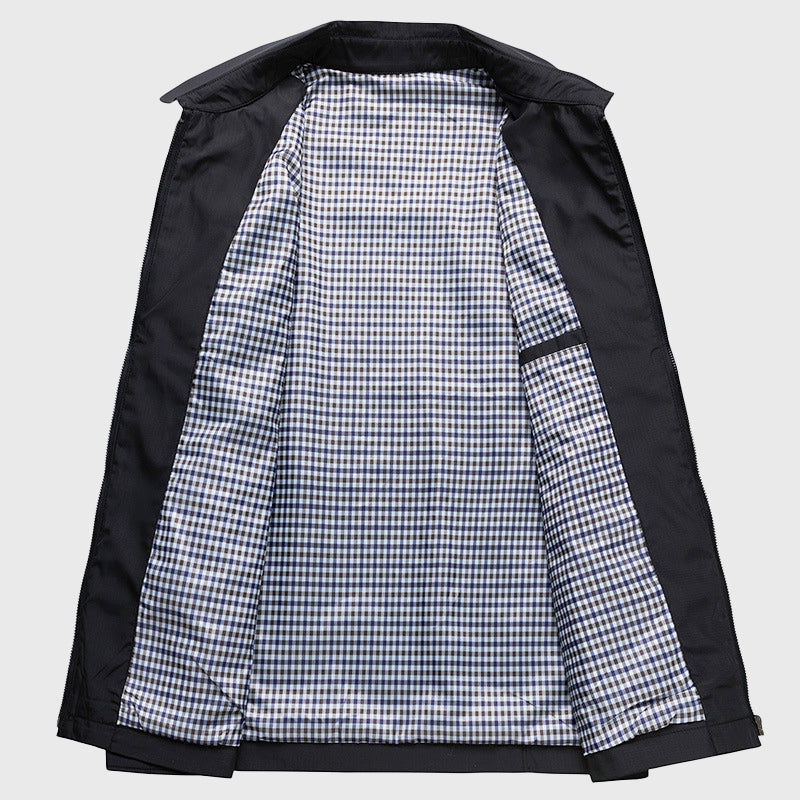 Men's Casual Zip-Up Collar Jacket