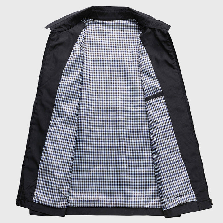Men's Casual Zip-Up Collar Jacket
