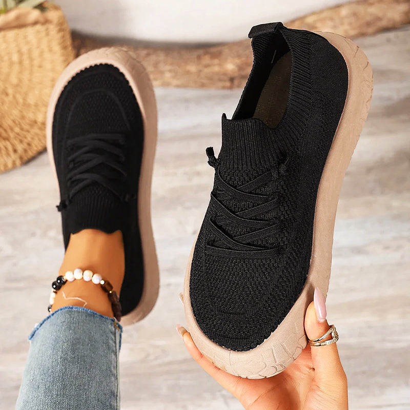 Elaina | Women's Sock-Fit Knit Walking Shoes-MODAUTLET
