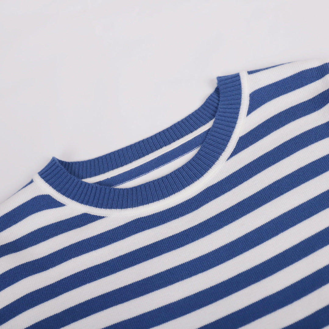 Women's Striped Long Sleeve Top-MODAUTLET