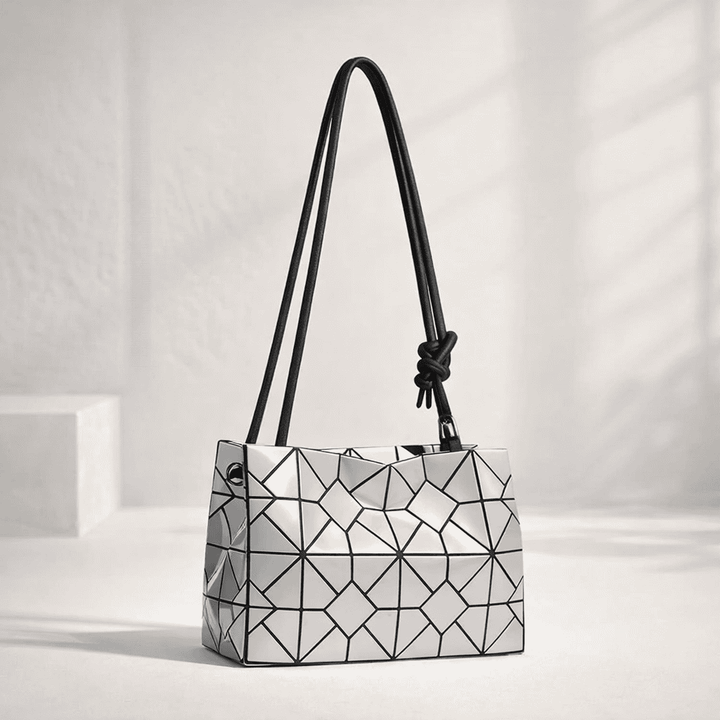 Elegant Black Shoulder Bag Silver