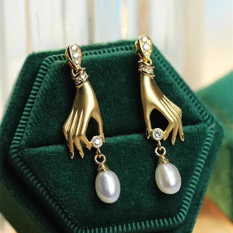 Elegant Drop Earrings with Ethereal Design
