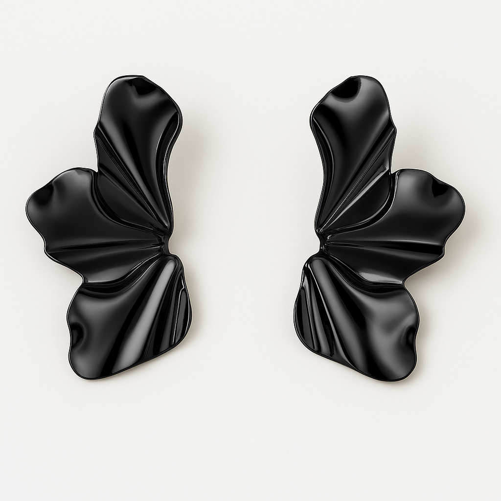 Elegant Floral-Inspired Earrings for Any Occasion Black