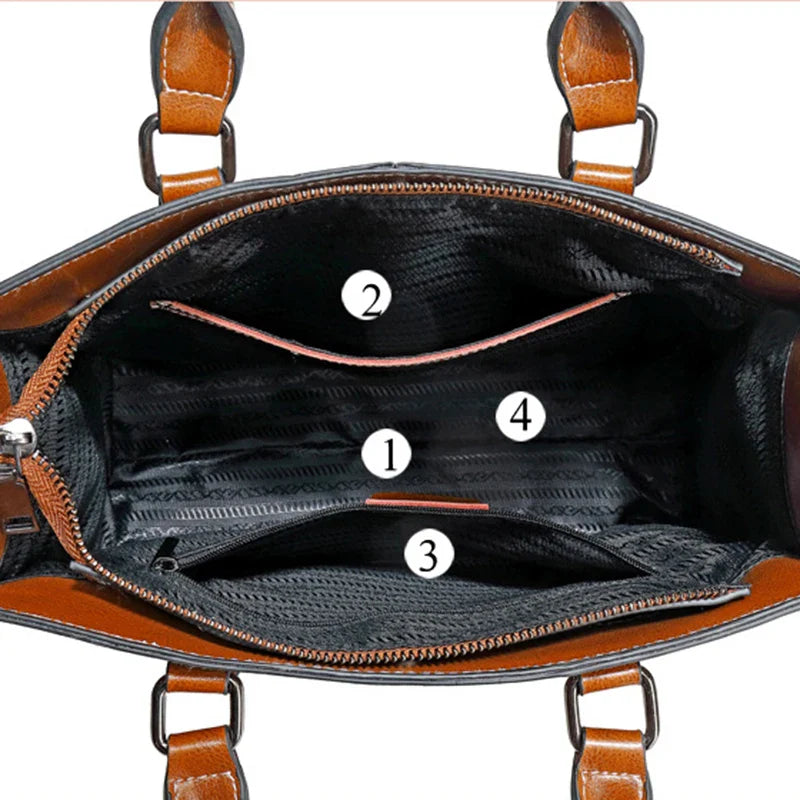 Elegant Genuine Leather Women's Tote Bag-MODAUTLET