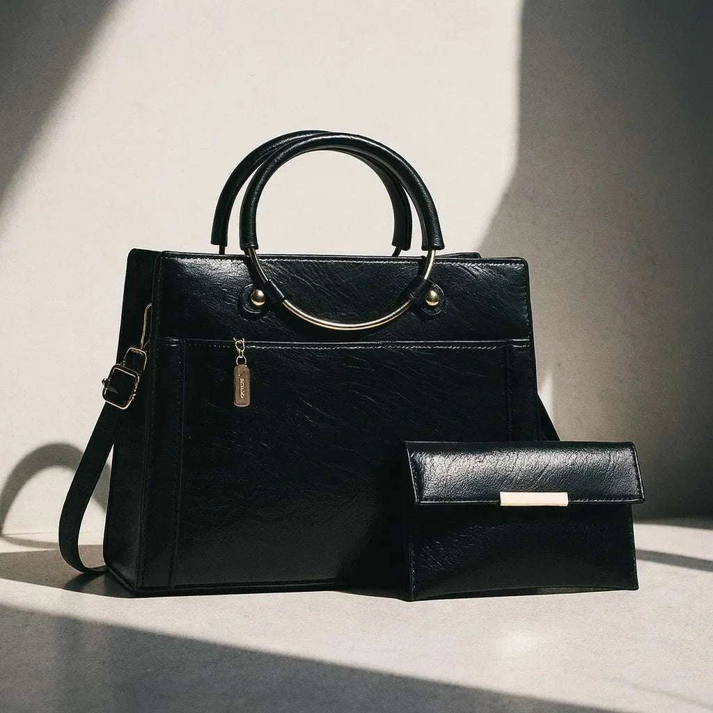 Elegant Handbag Set for Stylish Women Black