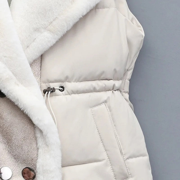 Elegant Layering Vest – Faux-Fur Collar Puffer
