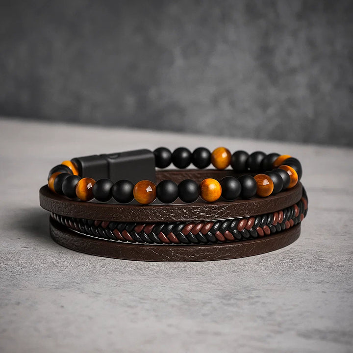 Elegant Men's Bracelet - Ravello Style Brown