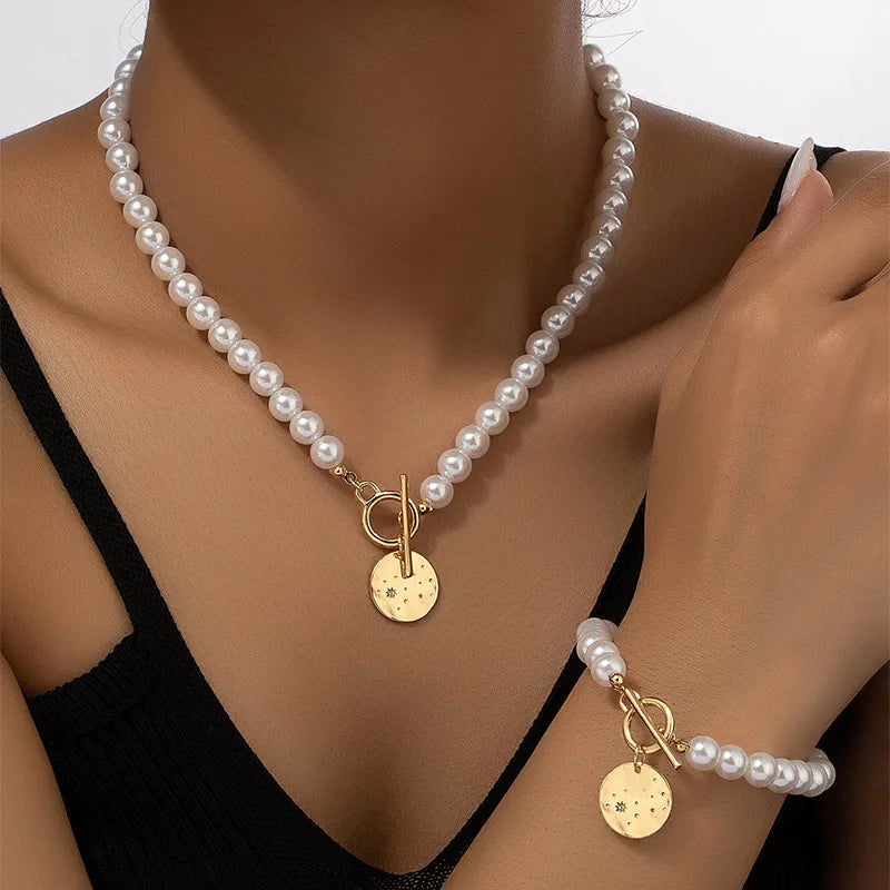 Elegant Pearl Jewelry Set Moon