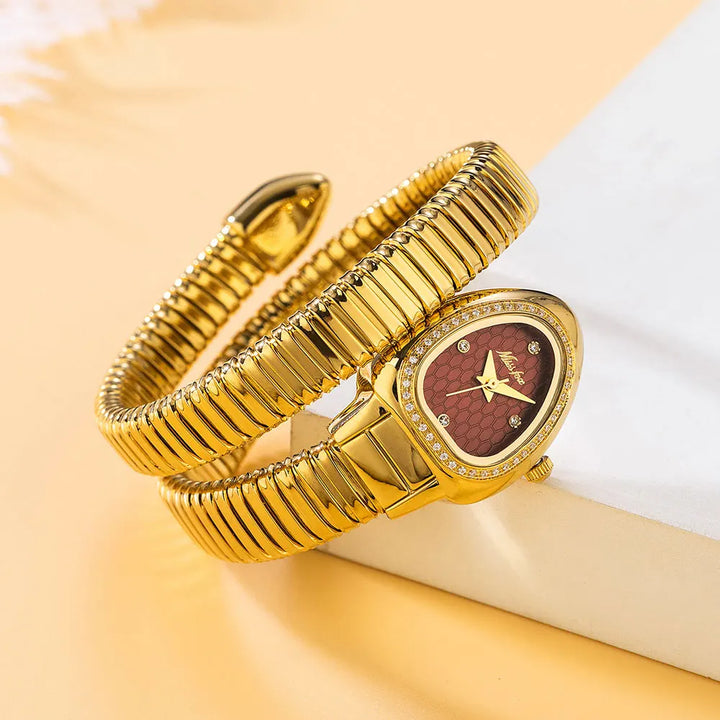 Elegant Serpent Bracelet Watch