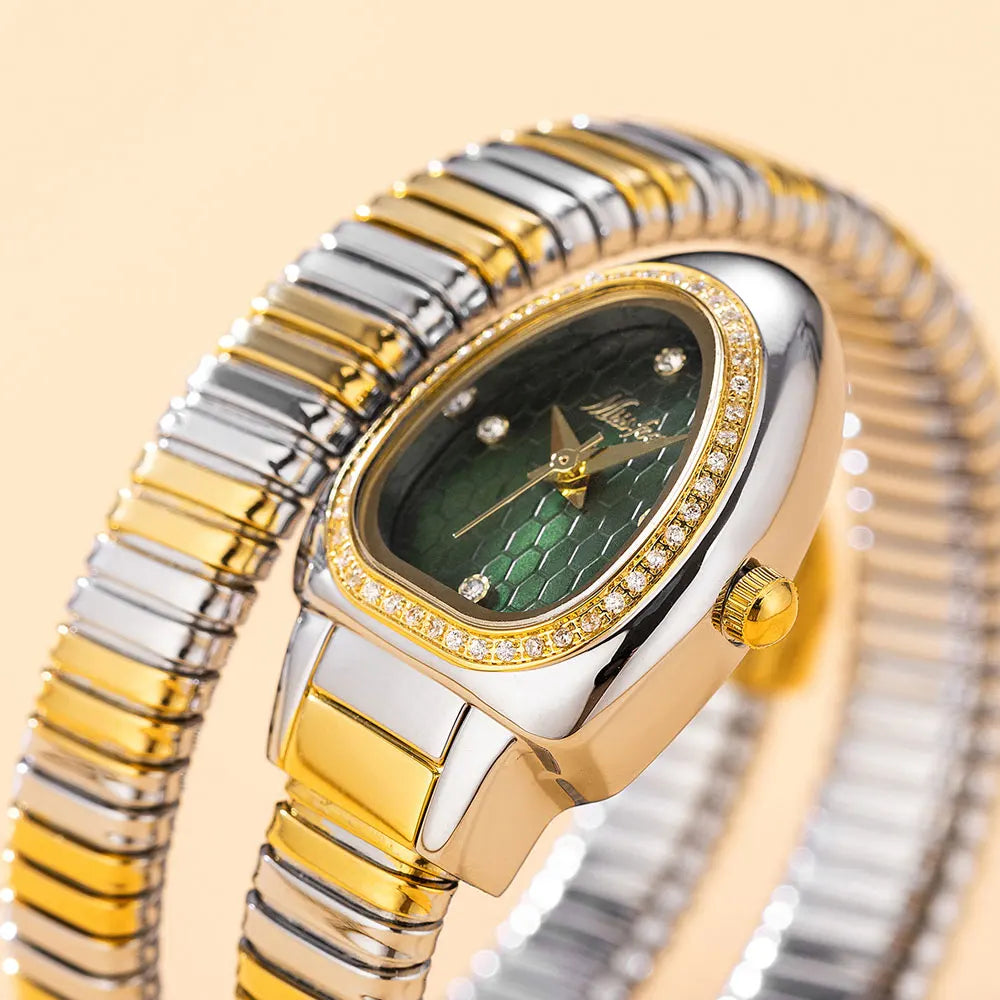 Elegant Serpent Bracelet Watch