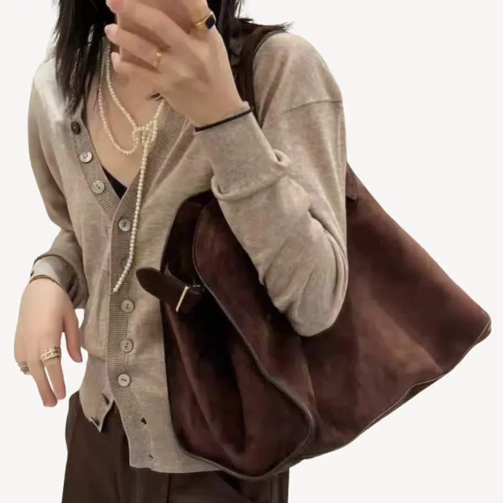 Elegant Suede Tote Bag for Women – Stylish & Functional