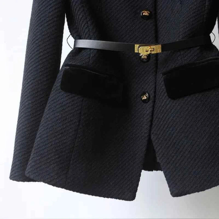 Elegant Wool Blend Office Jacket For Professional Women