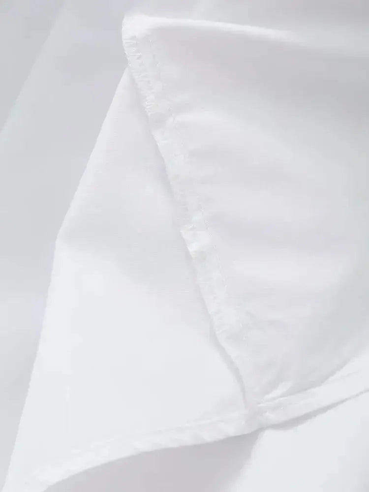 Women's Elegant White Midi Dress – Ideal for Weddings & Summer Events-MODAUTLET